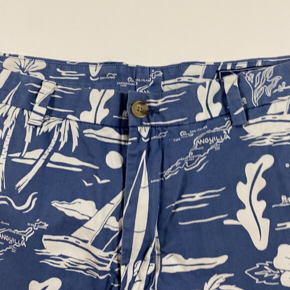 Vineyard Vines All Over Print Breaker Shorts Mens 35 Anguilla Sailing Tropical - Picture 3 of 14